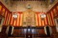 Interior of Barcelona s Town Hall, Barcelona, Spain Royalty Free Stock Photo