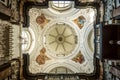 Baroque church dome interior in Vilnius, Lithuania Royalty Free Stock Photo