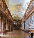 interior of a baroque library in the Strahov Monastery in Prague Royalty Free Stock Photo