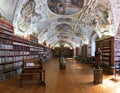 Interior of a baroque library in the Strahov Monastery in Prague Royalty Free Stock Photo