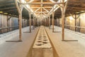 Interior of barrack in Auschwitz Birkenau concentration camp, Poland