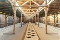 Interior of barrack in Auschwitz Birkenau concentration camp, Poland Royalty Free Stock Photo