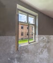 Interior of barrack with Prisoner`s beds, bunks inside barrack in Auschwitz Birkenau. Nazi concentration camp Auschwitz II, built Royalty Free Stock Photo