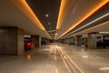 Interior of basement carpark, Modern contemporary elements, Luxury interior elements