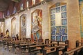 Interior of the Basilica of the Annunciation or Church of the Annunciation in Nazareth