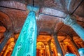 Interior of the Basilica Cistern, (Yerebatan), Istanbul, Turkey Royalty Free Stock Photo