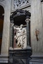 Interior of the Basilica di San Giovanni in Laterano - Basilica of Saint John Lateran - in the city of Rome, Italy Royalty Free Stock Photo