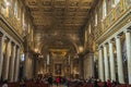 Interior of the Basilica di Santa Maria Maggiore in Rome, Italy. Royalty Free Stock Photo