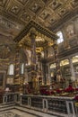 Interior of the Basilica di Santa Maria Maggiore in Rome, Italy. Royalty Free Stock Photo