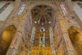 Interior of Basilica of the Holy Cross (Basilica di Santa Croce), Franciscan church in Florence, Italy Royalty Free Stock Photo