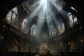 The interior of the Basilica of the Holy Sepulchre in Jerusalem, Israel