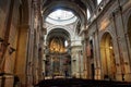 Interior of the Basilica, main nave, 18th cen. in baroque and neoclassical Palace-Convent of Mafra, Portugal