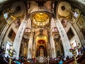 Interior of Basilica of Our Lady of Guadalupe in Mexico City, Mexico Royalty Free Stock Photo