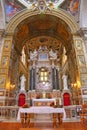 Interior of Basilica Parrocchiale Santa Maria del Popolo Royalty Free Stock Photo