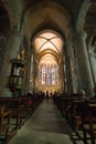 interior of the Basilica of Saint Nazarius and Celsius in Carcassonne, France.