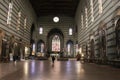 Interior of Basilica San Francesco in Siena. Tuscany, Italy. Royalty Free Stock Photo