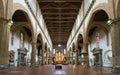 The interior of the Basilica of Santa Croce in Florence Royalty Free Stock Photo