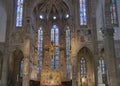 Interior of Basilica Santa Croce in Florence, Italy Royalty Free Stock Photo