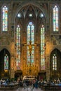 The interior of the Basilica of Santa Croce in Florence, Italy Royalty Free Stock Photo