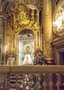 Interior of the basilica of the Virgen del Pilar, Zaragoza, Aragon, Spain. Royalty Free Stock Photo