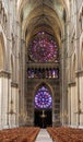 Interior Of The Beautiful Roman Cathedral Basilique Saint-Remi Of Reims In France