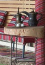 Interior of a Bedouin tent, Israel Royalty Free Stock Photo