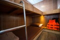 Interior of a bedroom on a liveaboard dive boats