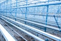 Interior of big empty industrial greenhouse Royalty Free Stock Photo