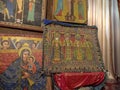 Interior of the biggest church of Medhane Alem, Lalibela, Ethiopia