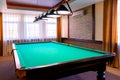 Interior of the billiard room with billiard table