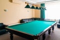 Interior of the billiard room with billiard table