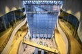 Interior of the Black Diamond, Copenhagen Royal Library. Denmark. February 2020 Royalty Free Stock Photo