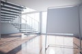 Interior with blank whiteboard Royalty Free Stock Photo