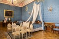 The interior of the blue bedroom at the Yusupov Palace on the embankment of the river Moika, Saint-Petersburg Royalty Free Stock Photo