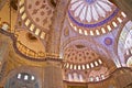 Interior of the Blue Mosque, Istanbul, Turkey Royalty Free Stock Photo