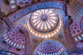 Interior of the Blue Mosque, Istanbul. Turkey Royalty Free Stock Photo
