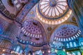 Interior of the Blue Mosque, Istanbul. Turkey Royalty Free Stock Photo