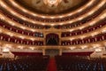 Interior of the Bolshoi Theatre in Moscow.
