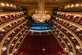 Interior of the Bolshoi Theatre in Moscow.