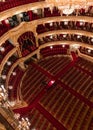 Interior of the Bolshoi Theatre in Moscow.