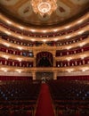 Interior of the Bolshoi Theatre in Moscow.