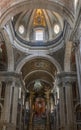 Interior of Bom Jesus do Monte cathedral. Braga, Portugal