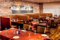 Interior of Booth style Restaurant Diner with Brown Interior