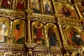 iconostas of Borisoglebsky male monastery in city Dmitrov, Russia Royalty Free Stock Photo