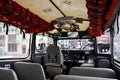 The interior of Boston Duck Tours D.U.K.W Amphibian Vehicle, Haymarket Hannah. Boston, MA, USA. September 30, 2016.