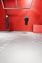 Interior of boxing hall in a modern fitness center