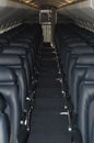 Interior of the British Airways Concorde supersonic passenger jet on display at the Intrepid Sea, Air and Space Museum