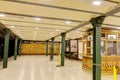 Interior of the Budapest historic first line of metro (subway) station Royalty Free Stock Photo