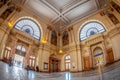 Interior of Budapest Keleti railway station, Hungary Royalty Free Stock Photo