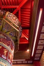 Interior of Buddha Tooth Relic Temple and Museum located in the Chinatown district of Singapore Royalty Free Stock Photo